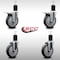Service Caster 5'' SS Thermoplastic Rubber Swivel 1-3/4'' Expanding Stem Caster Set Total Lock Brake, 4PK SCC-SSEXTTL20S514-TPRB-134-4 - alternate 4